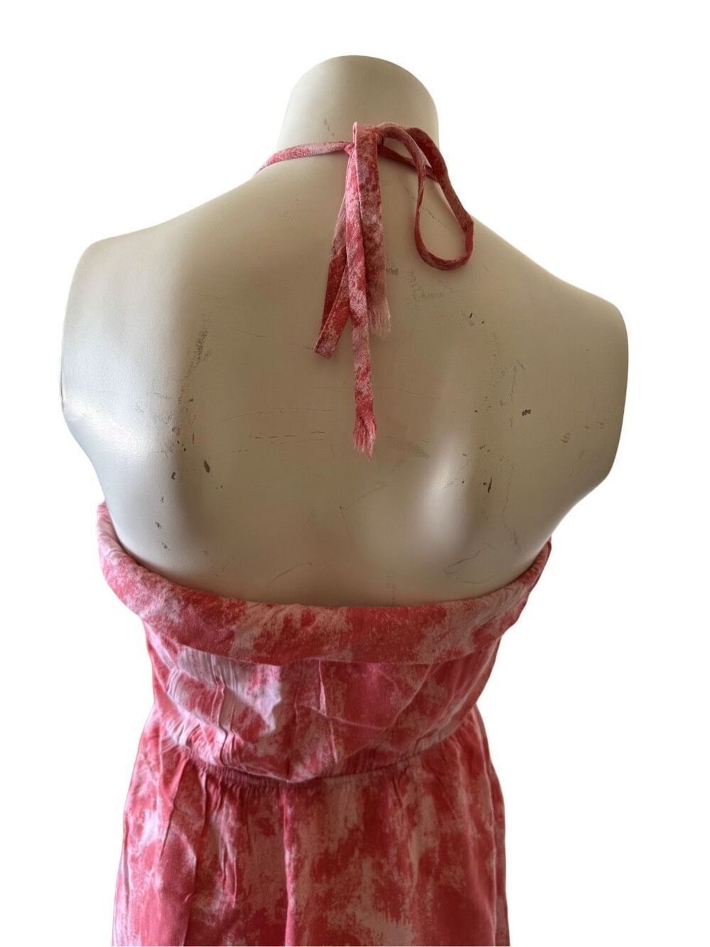 Peppermint Y2K womens M pink tye dye summer mini short dress sleeveless small ha - Picture 7 of 8